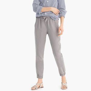 NEW J.Crew Point Sur gray Linen Seaside Pants 14